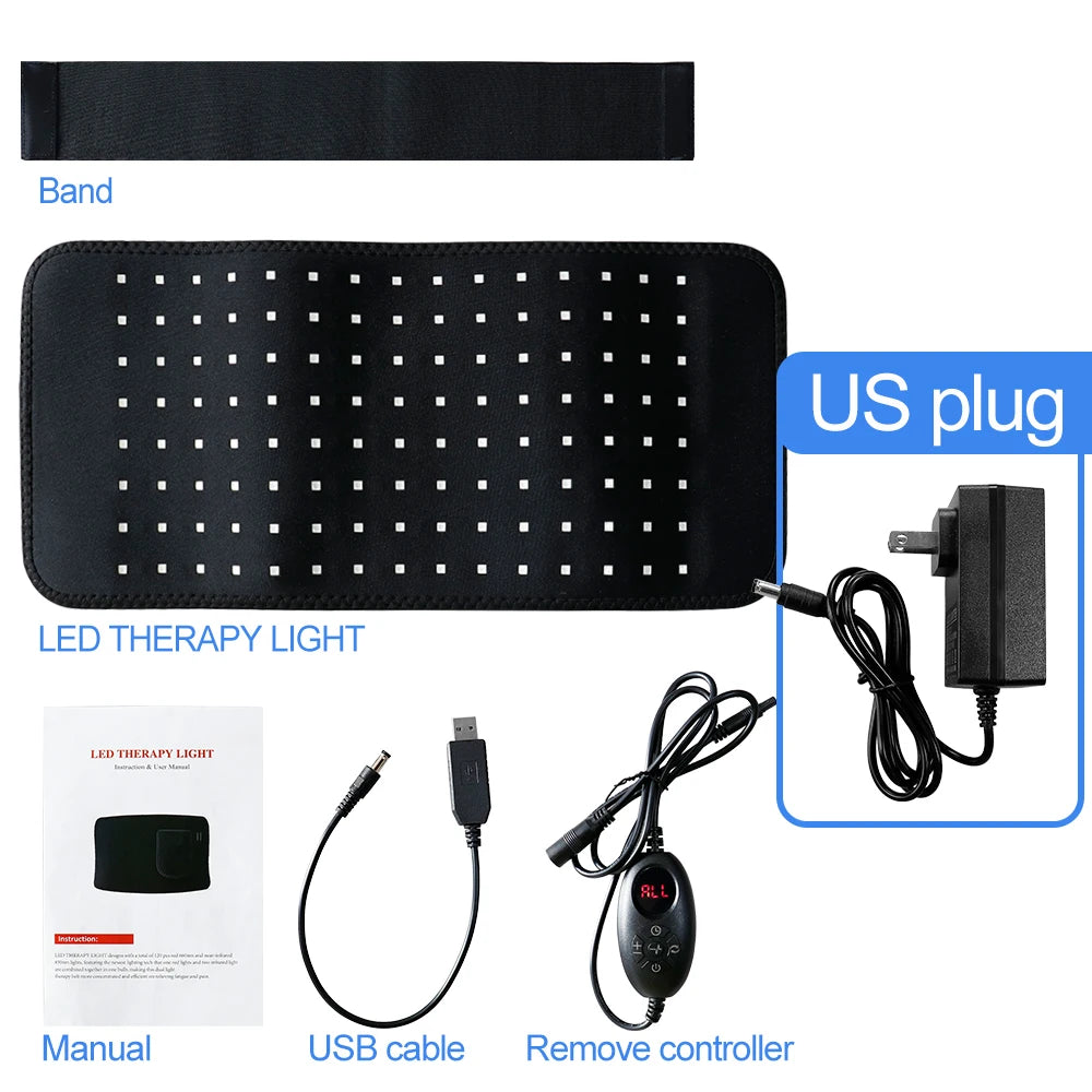 3 in 1 LED Infrared Light Therapy Body Pad Wearable Wrap for Back Shoulder Waist