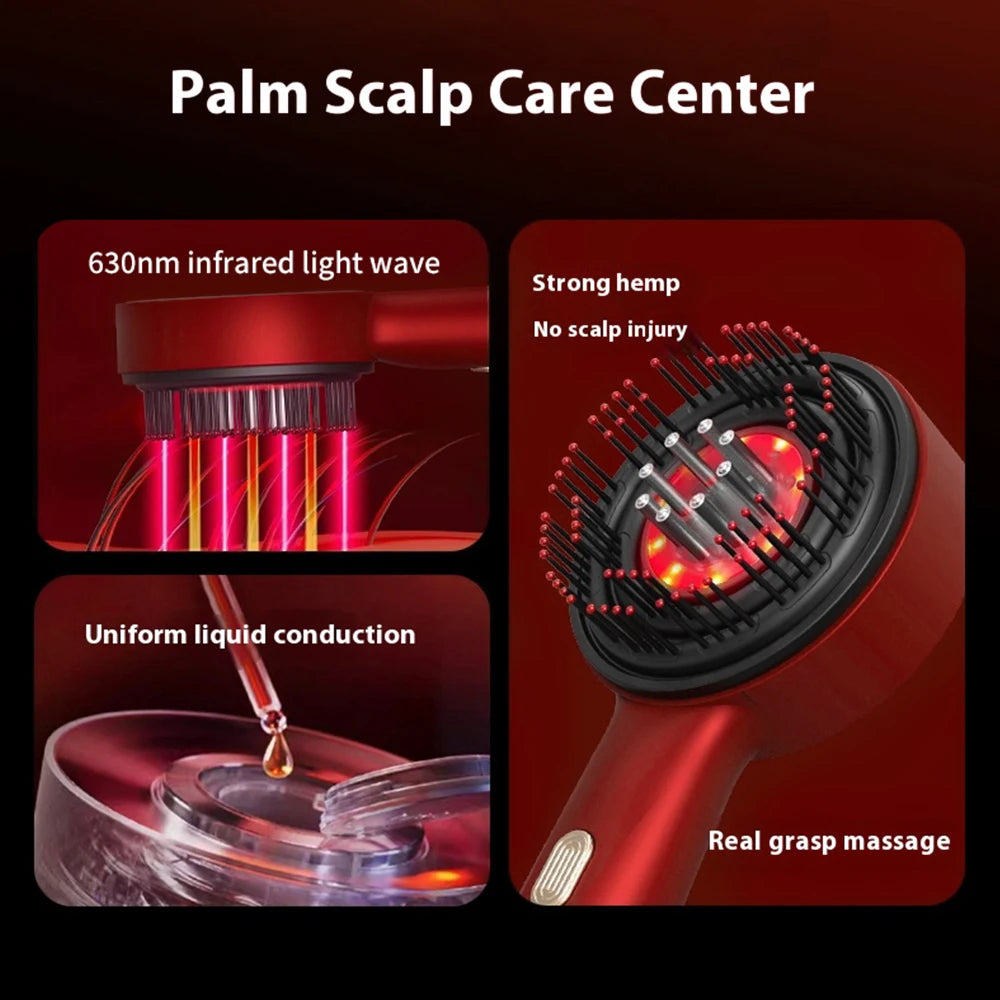 Electric Massage Comb Vibration Red Light Hair Growth