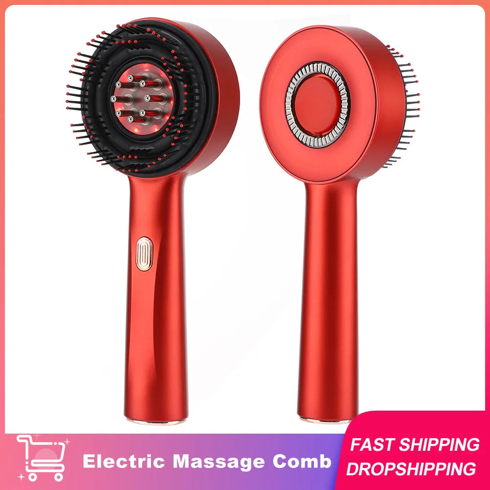 Electric Massage Comb Vibration Red Light Hair Growth