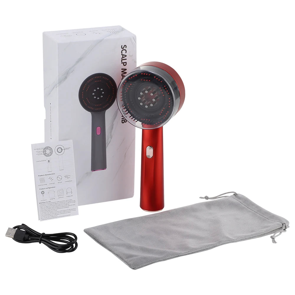 Electric Massage Comb Vibration Red Light Hair Growth