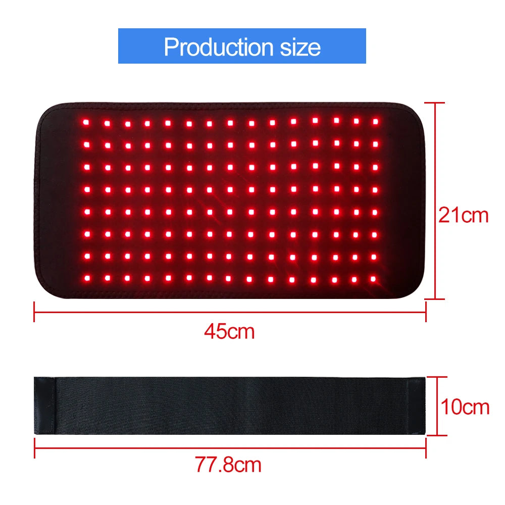 3 in 1 LED Infrared Light Therapy Body Pad Wearable Wrap for Back Shoulder Waist