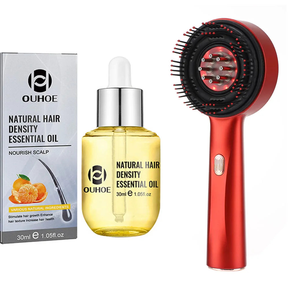 Electric Massage Comb Vibration Red Light Hair Growth