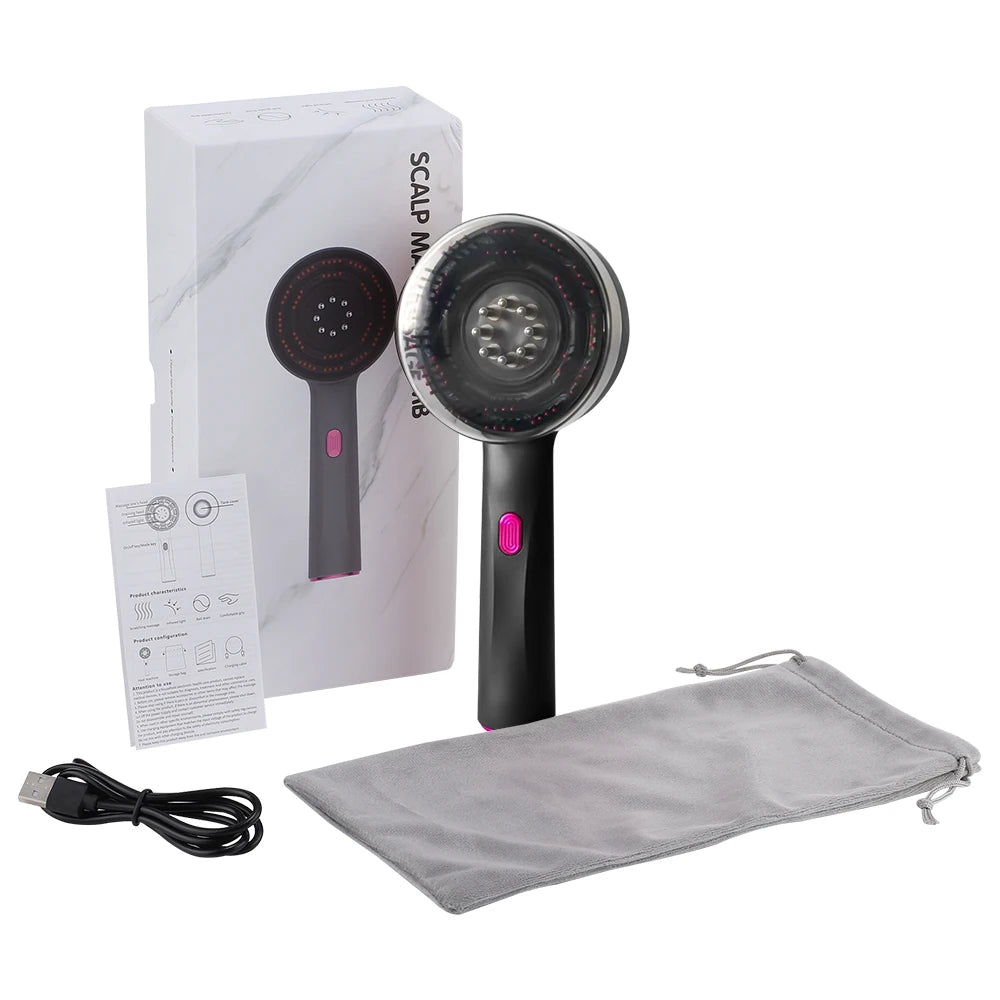 Electric Massage Comb Vibration Red Light Hair Growth