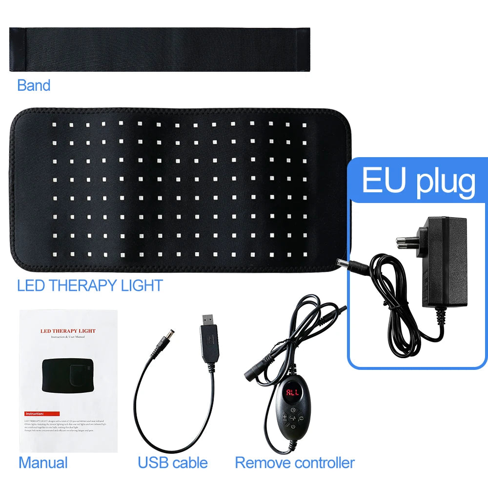3 in 1 LED Infrared Light Therapy Body Pad Wearable Wrap for Back Shoulder Waist
